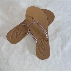 Roxy Cabo Flip Flop Rose Gold